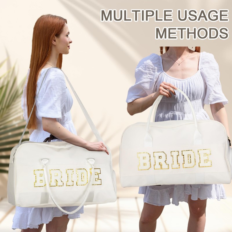 Bulyoou 2 Pcs Duffle Bag for Travel Bride Groom Duffle