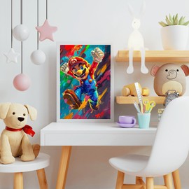 AG.AIIEU Painting by Numbers Children from 6 7 8 9 Years with Frame Oil Painting - 20 x 30 cm, Craft Set Girls and Boys DIY Paintings Gift