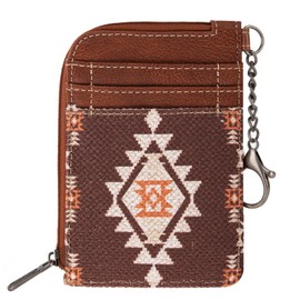 Montana West Wrangler Card Wallet for Women Boho Aztec Credit Card Holder with Zipper Pocket WG2203-W005CF