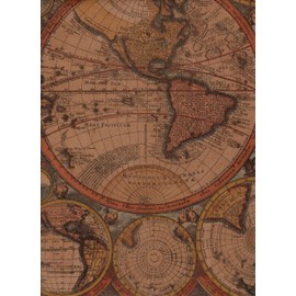 ARKRAFT Wrapping Paper Set 3 Sheets XXL 90 x 65 cm Plastic-Free Packaging Paper FSC World Map