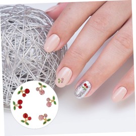 PACKOVE 36Pcs Cherry Nail Charms Rhinestone Nail Decorations Durable Nail Art Ornaments for Professional DIY Manicures Easy to Use and Share