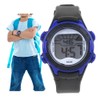 Electronic Watch Children Sports 3ATM Waterproof PU Strap Wrist WatchBlack