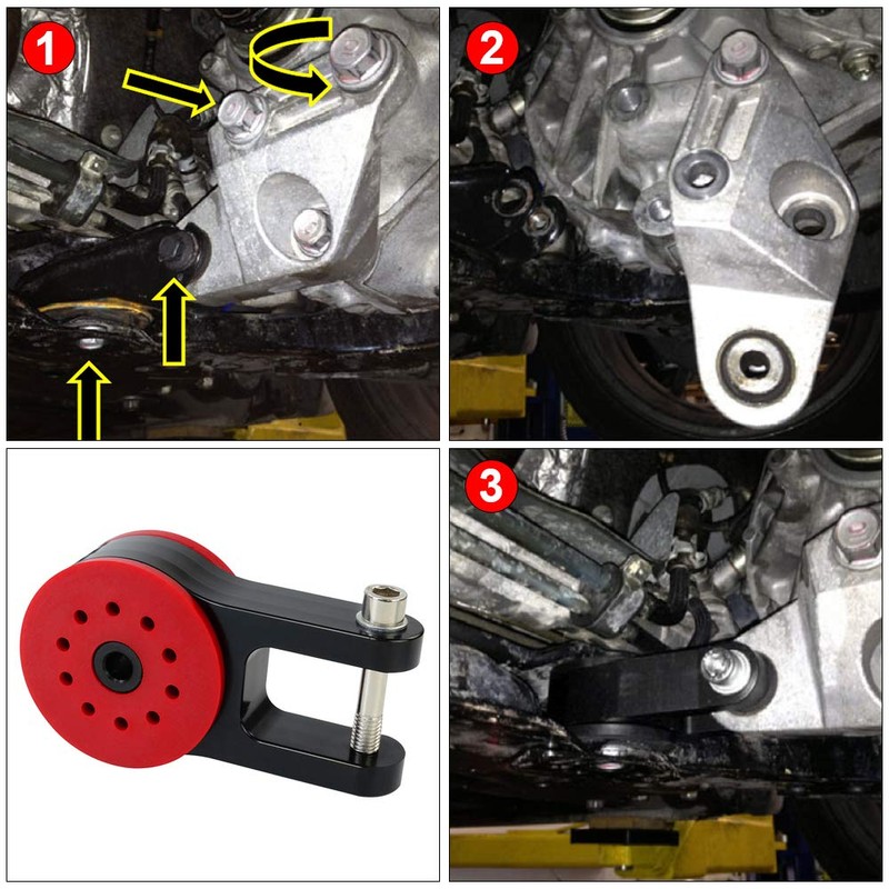 PTNHZ Aluminum 85A Polyurethane Rear Motor Mount For 2013-2018 Ford