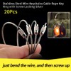 20 Unids Alambre De Acero Inoxidable Llaveros Cable Heavy Duty