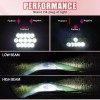 mayello Pair 7x6" 5x7" LED Headlights Lamp Sealed Hi/Lo For