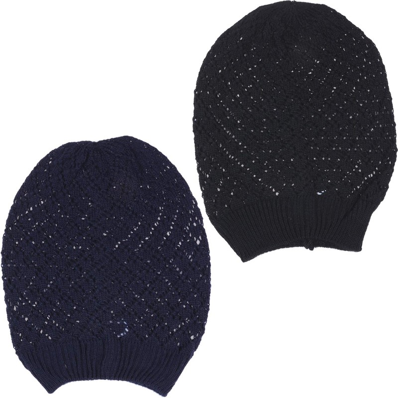 BYOS Airy Cutout Cable ligero para mujer, Diamond Pattern-2 Pack-navy