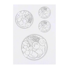 Azeeda 4 x 'Bratenteller' Temporäre Tattoos - Wasserfest, Hautfreundlich & Ungiftig · Transfers in Verschiedenen Größen (TO00074790)