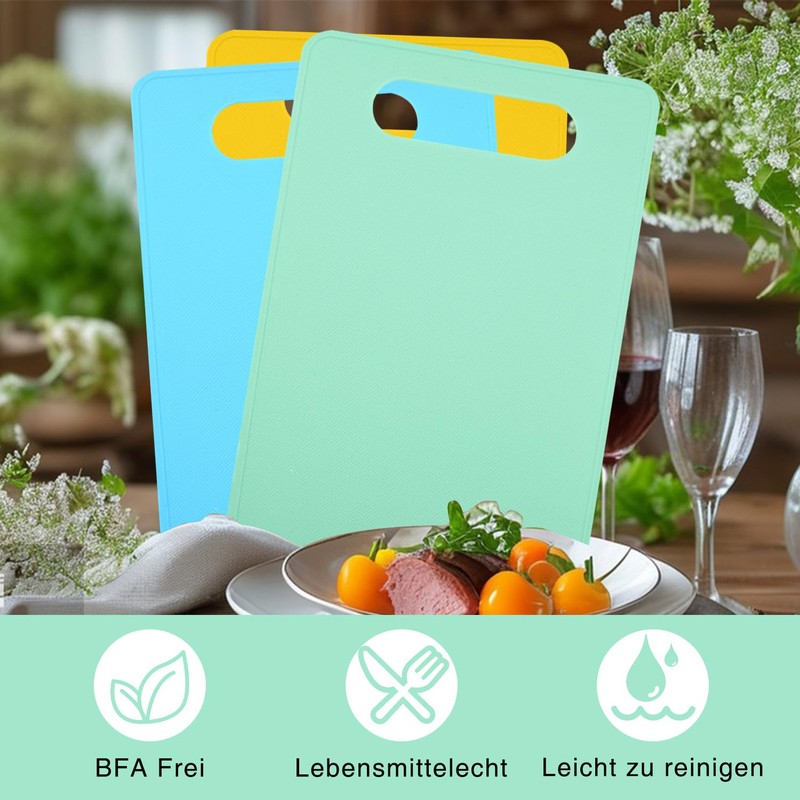 Xdealcozyxc 3 Pcs Small Plastic Chopping Board, 29 cm x