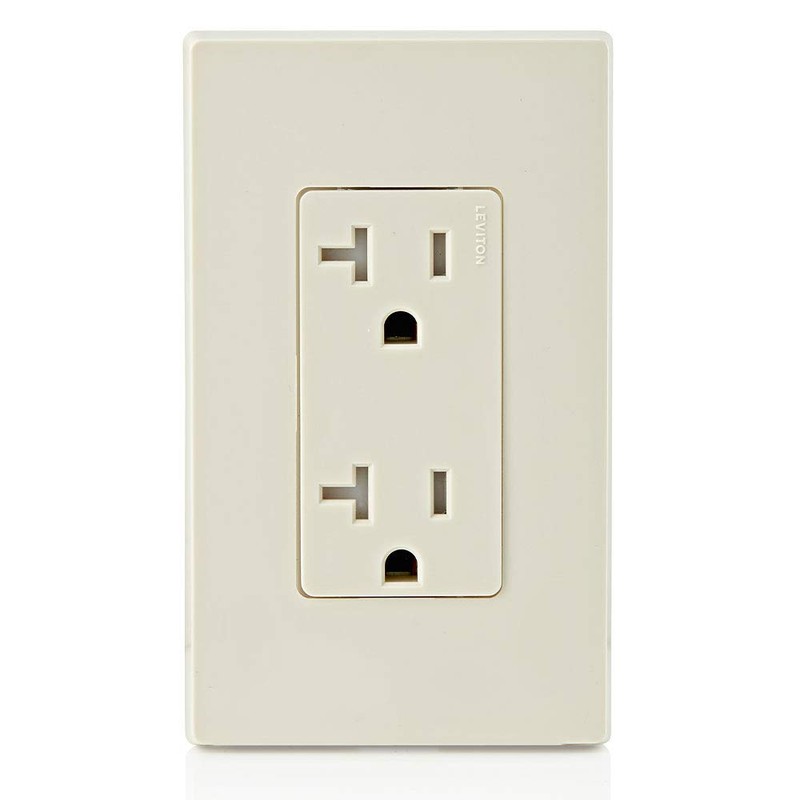 Leviton 20 Amp Decora Tamper-Resistant Duplex Electrical Wall Outlet, T5825,