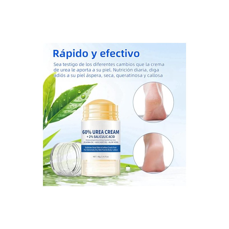 Crema Hidratante con Urea 60 para Pies, Manos y Codos