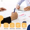 Pasimy 6 Pcs Secure Pen with Adhesive Pen Chain and