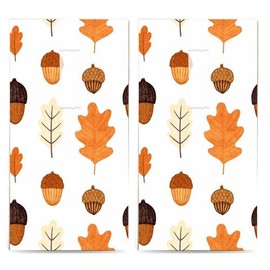 20 Individual Hankies Autumn Acorn Pattern 2 Packs of 10 Individual Paper Handkerchiefs Printed Gift