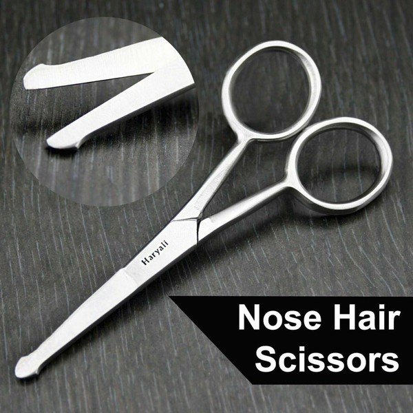Steel Nose Hair Trimming Scissors | Grooming Essentials | Mustache & Beard