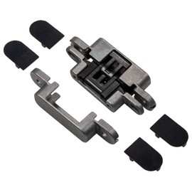 JUVA Door Hinges Hinge, Hinge, Invisible, Pack of 2, Black, 180° for Revolving Doors, Kubicina, Hinges Heavy Duty for Furniture Doors, Hinges for Wood Thicknesses from 18 mm, Steel