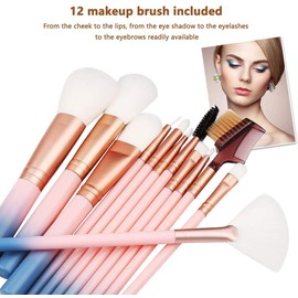 Makeup Brush Sets - 12 Pcs Makeup Brushes for Foundation Eyeshadow Eyebrow Eyeliner Blush Powder Concealer Contour