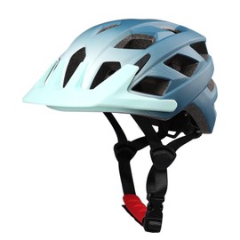 Kids Bike Helmet, 2 Size Adjustable for Youth Toddler Boys & Girls 3-5-8-10-12-14 Years, Child Helmets with Visor for Skating Cycling Scooter (Blue-White Gradient, M: 54-58 cm / 21.3"-22.8")