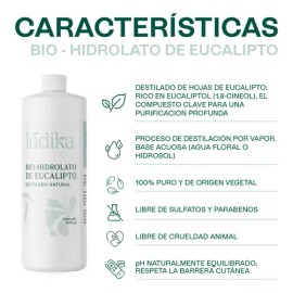 Hidrolato De Eucalipto Puro Refrescante, Astringente 500 Ml