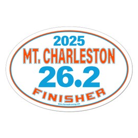 Charmed Running Brand Mt. Charleston Marathon 26.2 Finisher Car Magnet with Custom Year Option