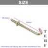 TERF® M8 X 200mm J Hook Bolts Zinc Yellow Plated