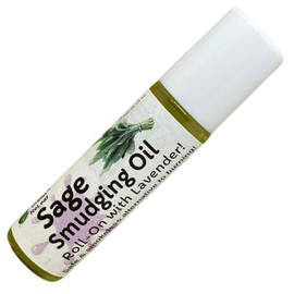 Urban ReLeaf Sage Smudging Oil Roll-On with Lavender! Cleansing, Energy, Clearing, Anointing, Blessing, Protection. Smokeless Alternative. 100% Natural, Vegan, Made Fresh in USA (13 ml)
