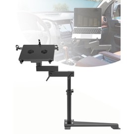 SPIRRELAB Truck Laptop Mount Fit for 2007-2021 Toyota Tundra, 2011-2021 Nissan NV1500, NV2500HD, NV3500HD Aluminum Tablet Holder Computer Stand for Truck