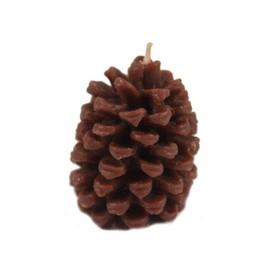 Candlestock Handmade Unscented Beeswax Pinecone Candle Pairs - Multiple Sizes & Colors (Chubby, Chocolate)