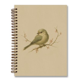 Dejfel Vintage Birds Spiral Notebook,Gifts for Bird Lover Girls Women