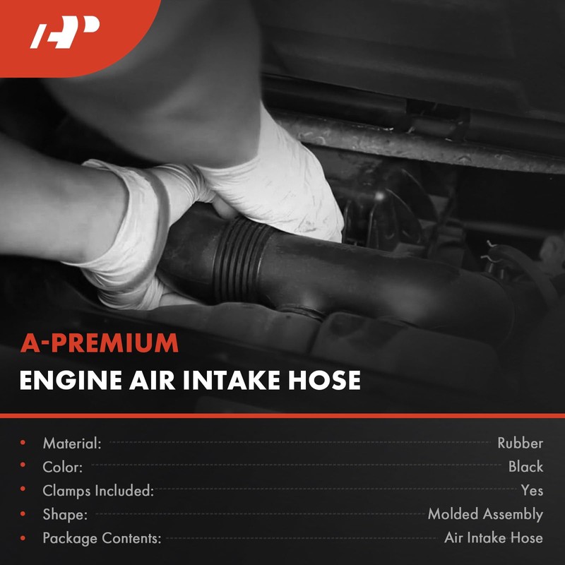 A-Premium Engine Air Clean Intake Tube Hose with Clamps Compatible