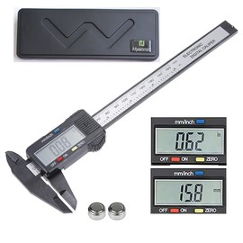 Hyannes 6inch / 150mm Electronic Digital Caliper Carbon Fiber Dial Vernier Caliper Gauge Micrometer Measuring Tool Digital Ruler