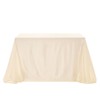 BrillShine Satin Tablecloth 90 x 90 Inch Cream Festive DIY