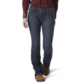 Wrangler Riggs Workwear Womens Fr Retro Mae Boot Cut Jean Work Utility Pants, Bakersville, 5 1 US