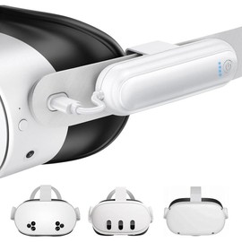 Battery Pack for Meta Quest 3S/3/2, 20000mWh 18W Fast Charging Battery for Oculus Quest 3S/3 Accessories, Extended VR Headset Battery, Lightweight and Portable Charger for Extra 2-4H - Size: 1 Pack