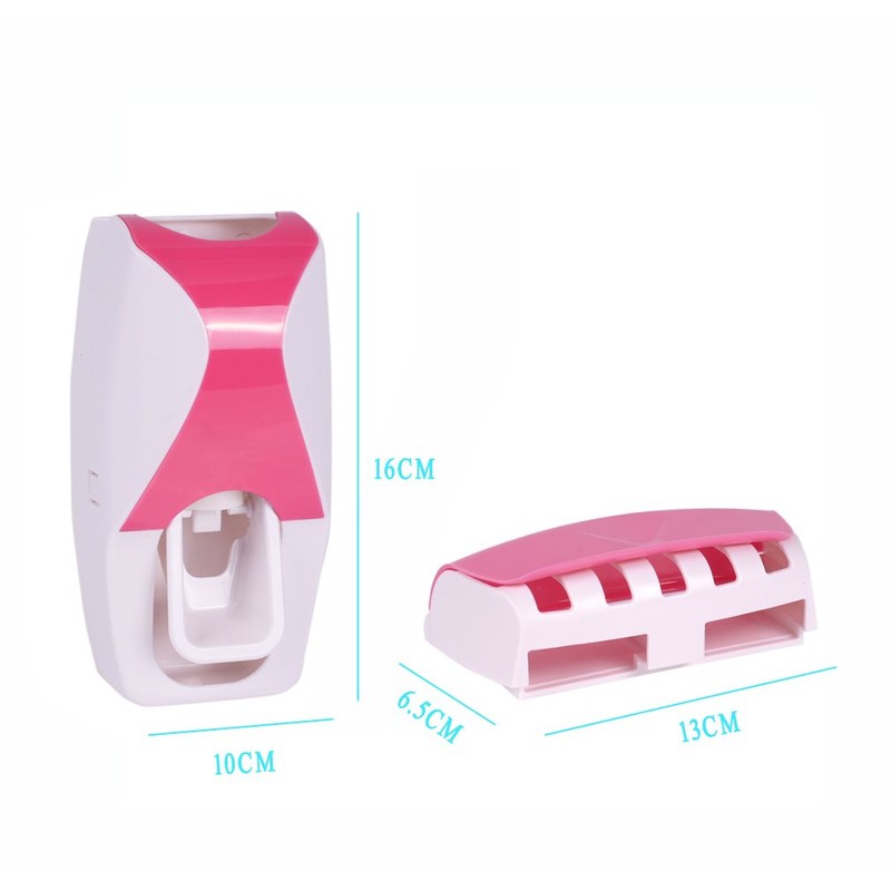 WAYCOM Dust-Proof Toothpaste Dispenser Toothpaste Squeezer Kit (Pink) …