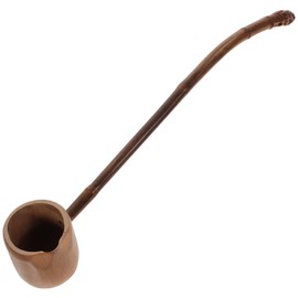 DOITOOL Wooden Water Ladle Long Handled Ladle Water Dipper ing Scoop Bath Bamboo Japanese Bailer Scoop for Tea Ceremony Garden