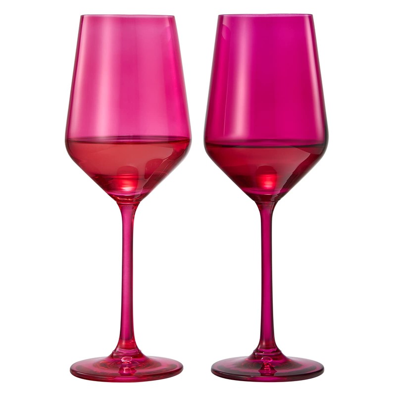 Hot Pink Wine Glasses | Set of 2 | Magenta