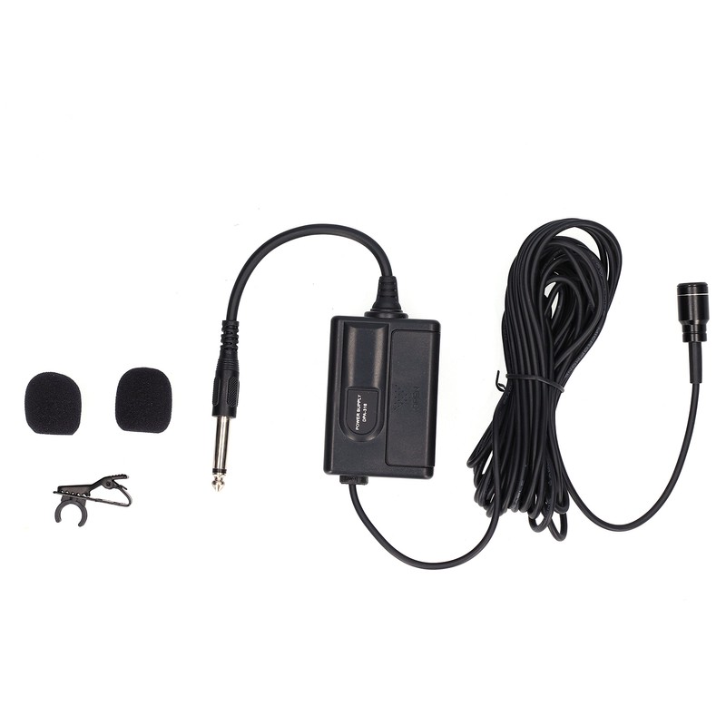 236in Wired Lavalier Microphone Clip On Lapel Condenser Mic for