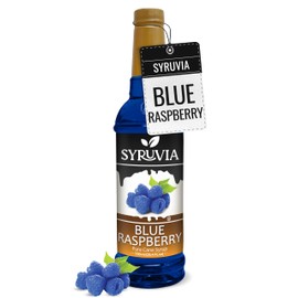 Syruvia Blue Raspberry Syrup 25.40 Ounces Blue Raspberry Flavoring Syrup - Kosher, Gluten-Free, Ideal for Elevating Beverage Adventures