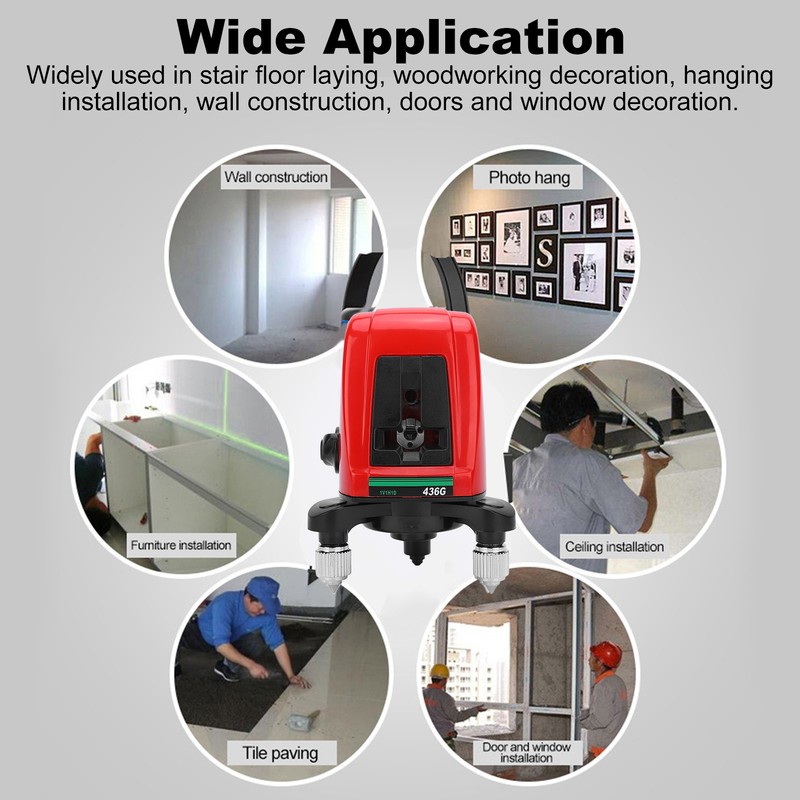 AK436G Laser Line Leveling 2 Line 1 Dots SelfLeveling Green