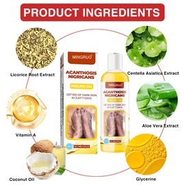 MINGRUO Exfoliating Oil for Dark Skin, Acanthosis Nigricans Exfoliating Oil Solution for the Body to Reduce Dark Spots
