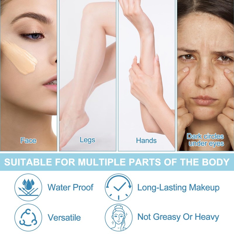 All-Over Complexion Perfector,Body Coverage Perfector,CC Cream Foundation,Evens Out Skin Tone,Waterproof