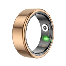 2one Anillo Inteligente Hombre Mujer, Smart Ring Fitness Tracker Resistente al Agua hasta 5 ATM, Análisis del Sueño/Pulsómetro/Podómetro, Compatible con Android & iOS (Oro Rosa, 7#)