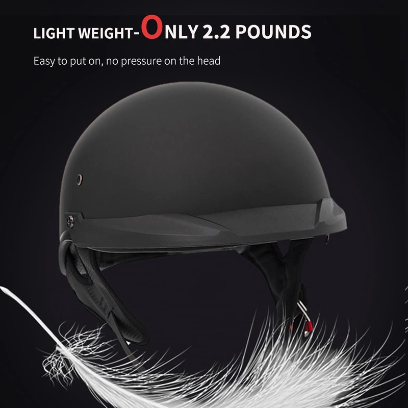 Motorcycle Half Helmet with Sun Visor Motorcycle Helmets for Men