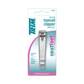 Trim Straight Edge Toenail Clipper with File, 0.94 Ounce