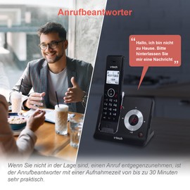 VTech MS3050 DECT Cordless Phone with Answering Machine, Caller Lock, Caller Recognition/Call Function, Hands-Free Calling, Volume Booster/Amplifier, Backlit Display