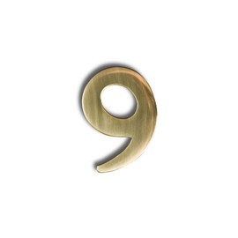 Self-Adhesive 2" Inch Imperial Brass Mailbox Number #9