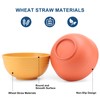 HOTEC 24-Pack Unbreakable Kitchen Plastic Wheat Straw Dinnerware Set –