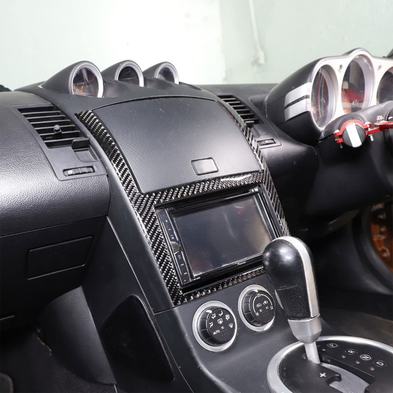 METYOUCAR For Nissan 350Z 2003-2006 Soft Carbon Fiber Car Center