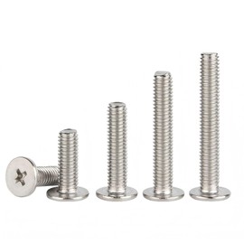 Ctyjia 20 PCS Thin Flat Head Screws, 304 Stainless Steel Phillips Drive Machine Screw, M3 x 5mm Furniture Bolts, for Bed & Wood Furniture