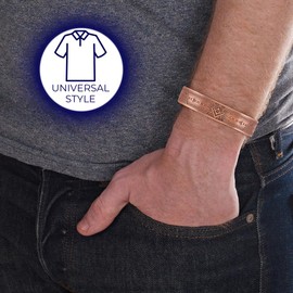 MasonicMan Masonic Men's Pure Copper Adjustable Bracelet Bangle