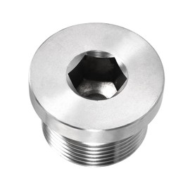 YOKIVE M26 x 1.5 Stainless Steel Pipe Plug, Internal Hex Head Socket Pipe Fitting | Pipe Accessories, Great for Terminate Pipe Ends (Silver)